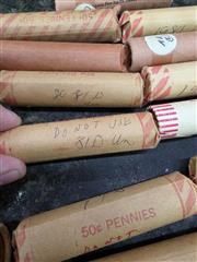 Unsearched Rolls of Pennies from 50's-80s Rolled! Approx $17 worth of pennies!